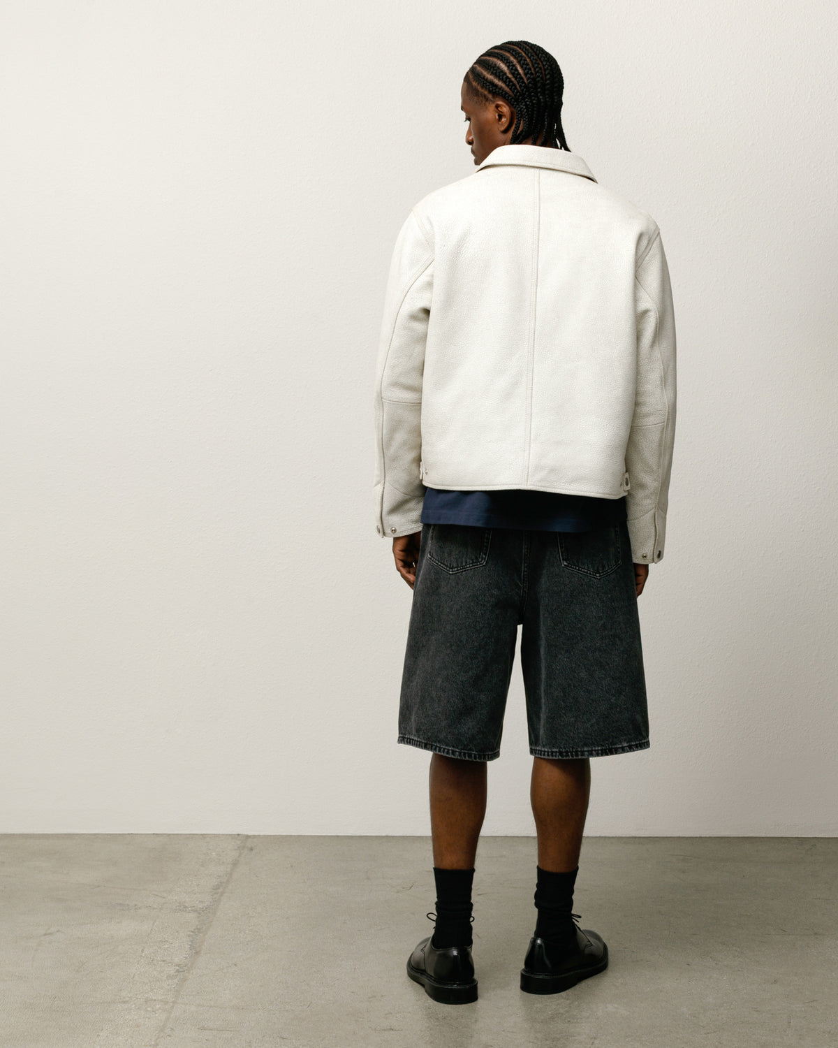 STUSSY】 Leather Garage Jacket Black -25SS (STUSSY/レザー 