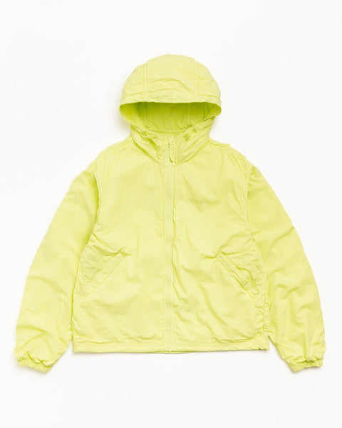 Double Cotton Hooded Jacket Mens Long Sleeve In Lime