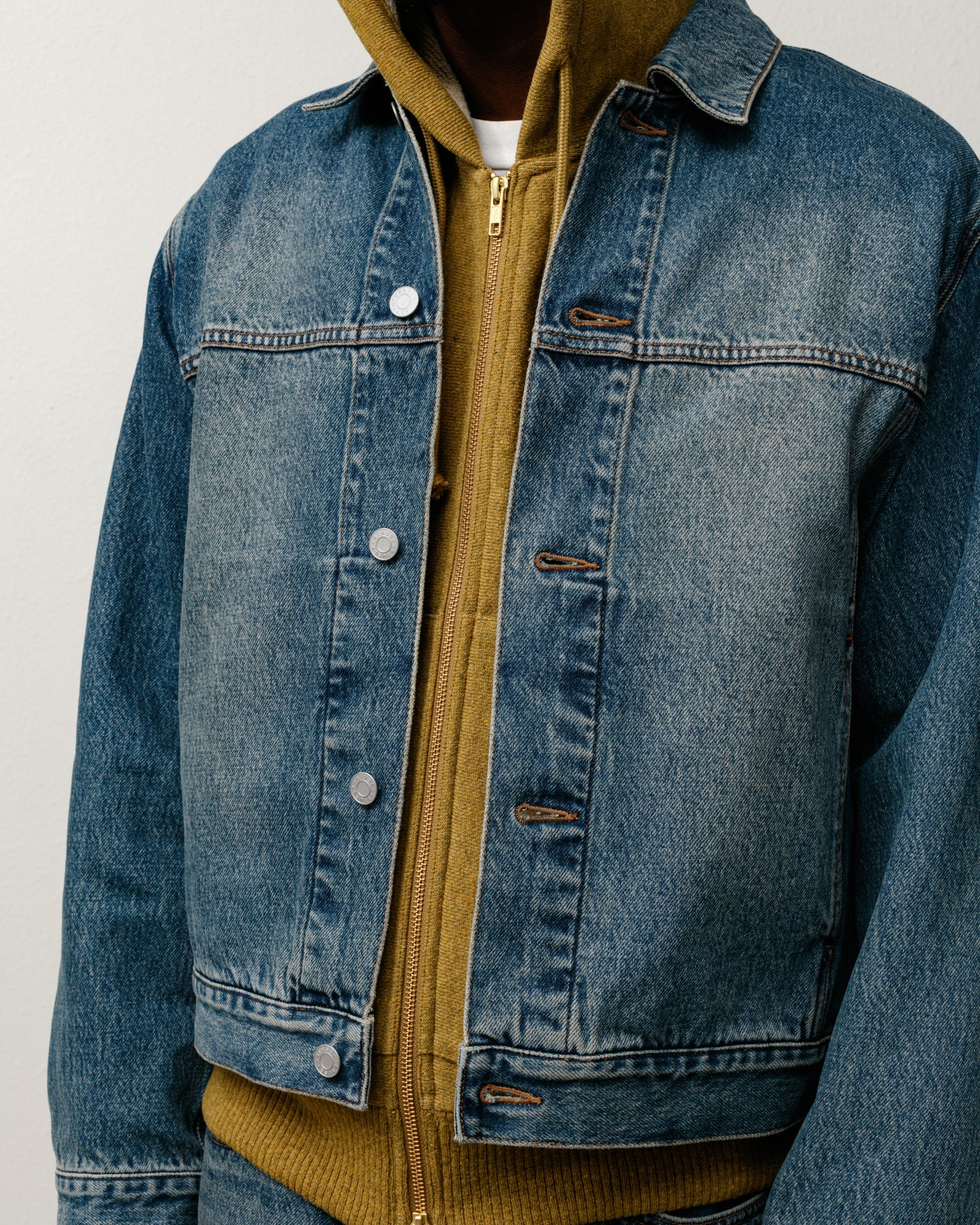 Trucker Jacket Denim – Vintage Mid Wash | Outerwear | Stüssy Korea