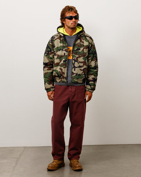 Work Jacket Ripstop Unisex Long Sleeve In Woodland Camo