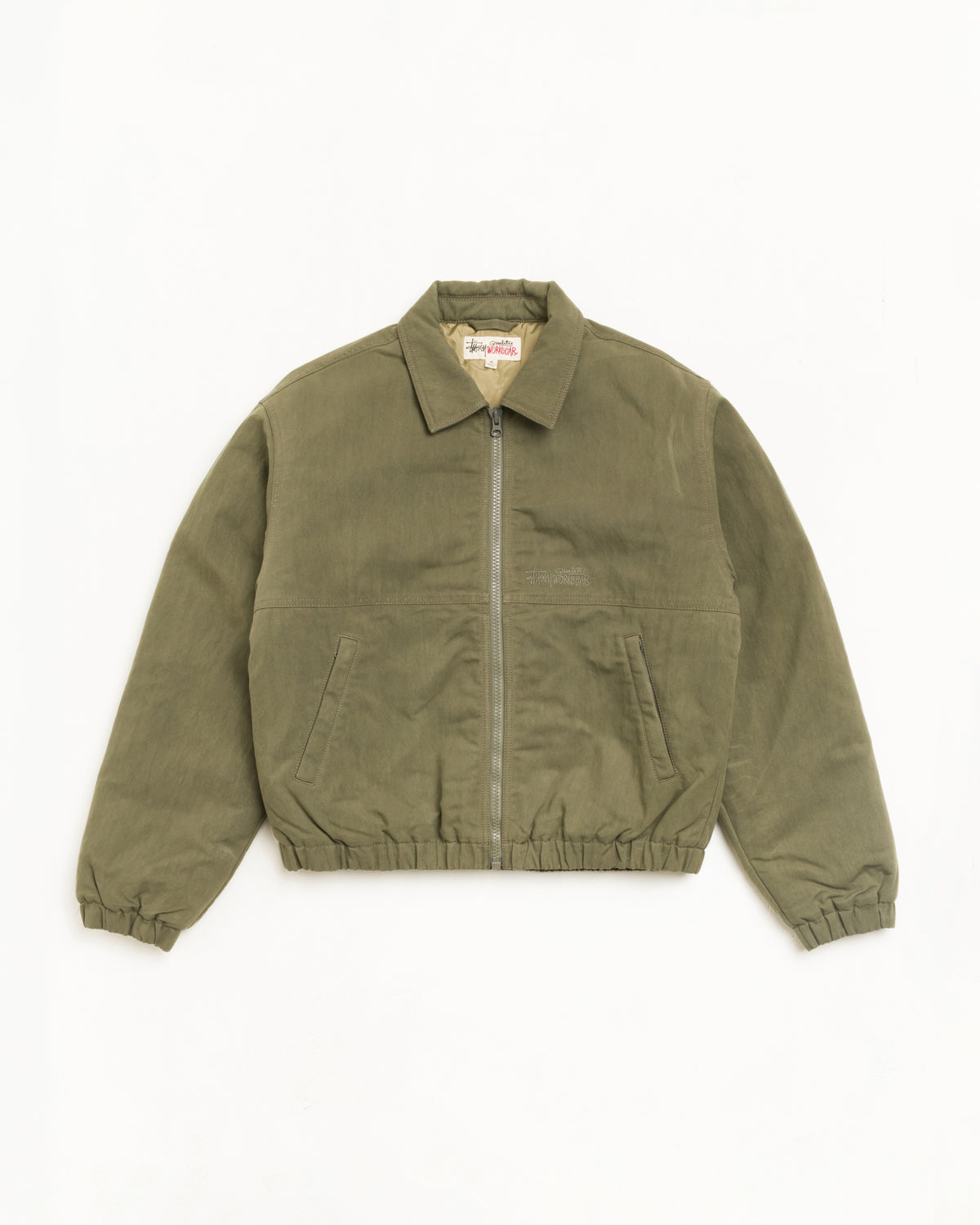 Nyco Collared Work Jacket Unisex Long Sleeve In Green
