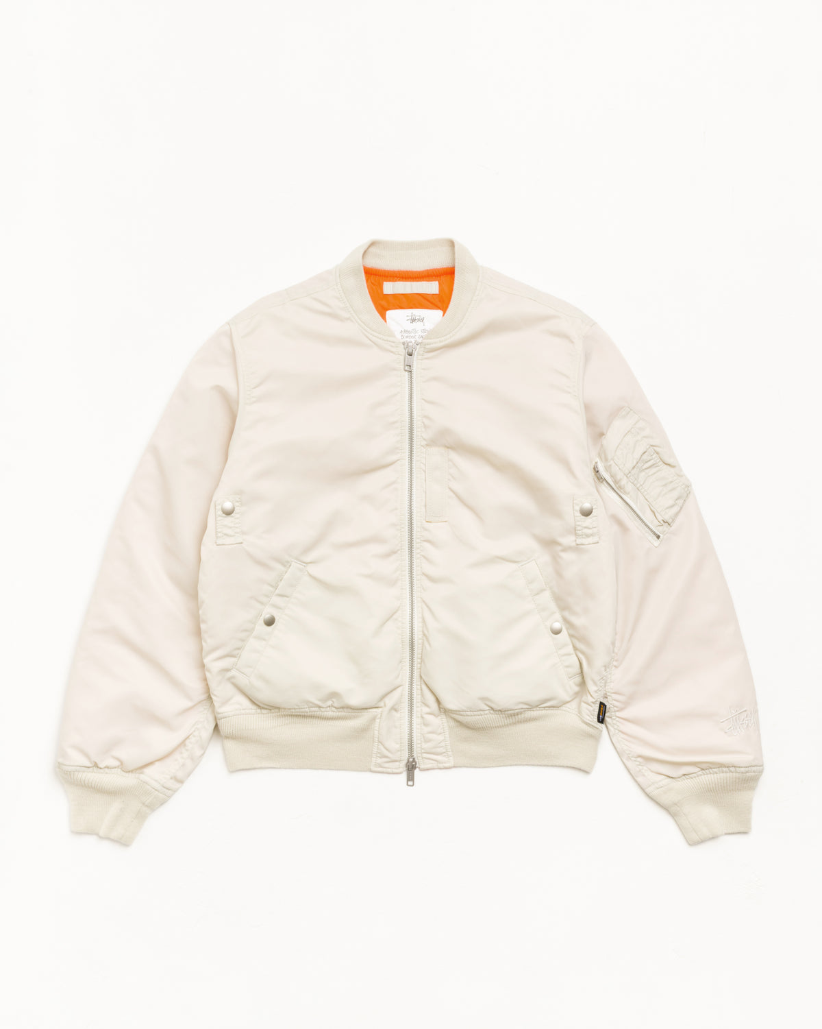 Ma-1 Bomber Unisex Long Sleeve In Bone