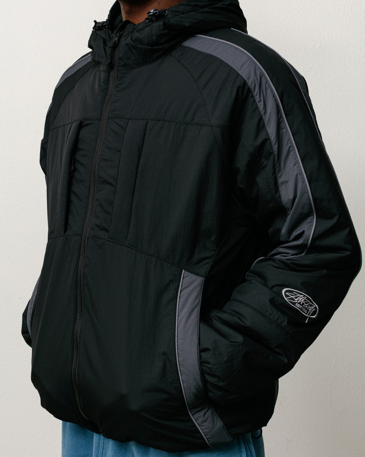 Rally Insulated Jacket Unisex Long Sleeve In Black