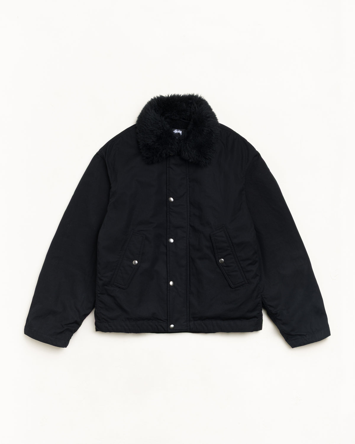Convertible Deck Jacket Unisex Long Sleeve In Black