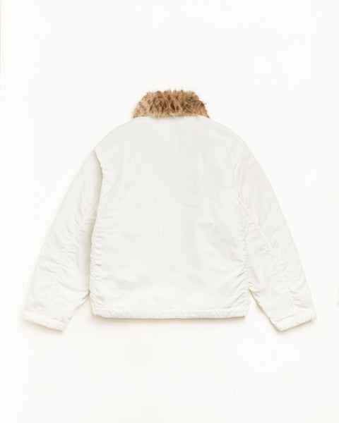 Convertible Deck Jacket Unisex Long Sleeve In Bone