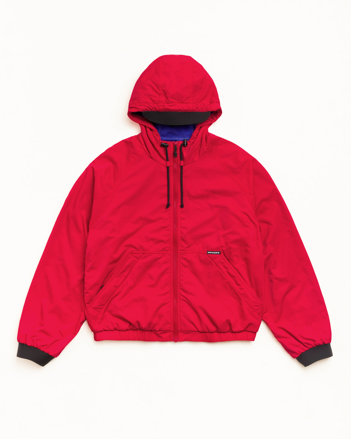 Coastline Hooded Jacket Unisex Long Sleeve In Red