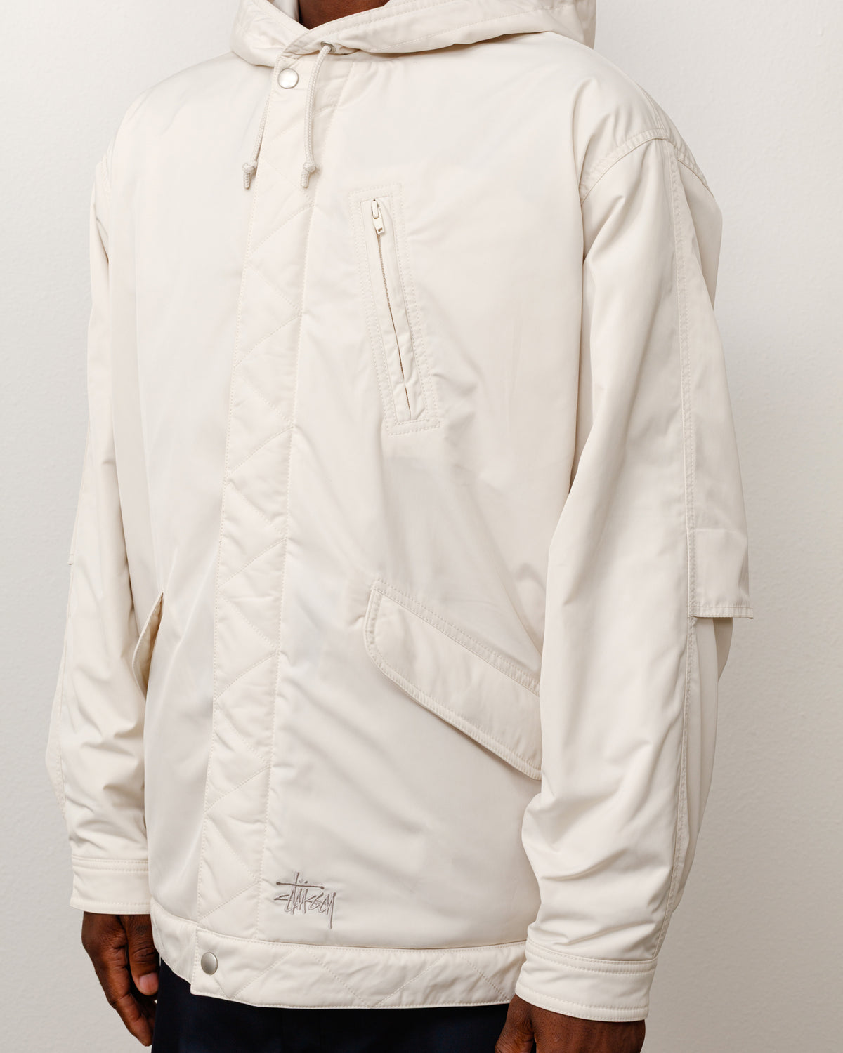 Flight Parka Unisex Long Sleeve In Bone