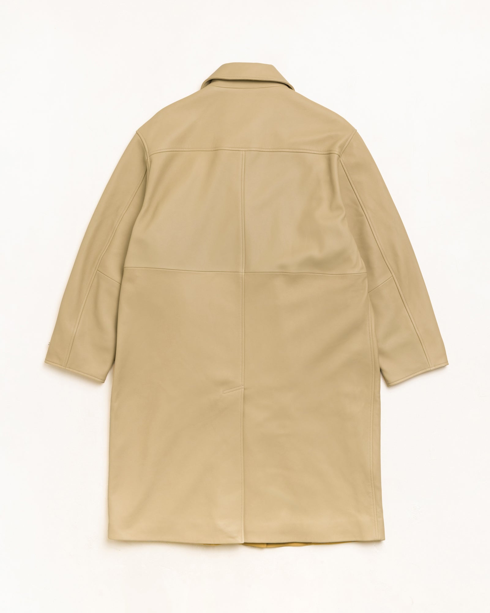 Leather Duster Unisex Long Sleeve In Sand