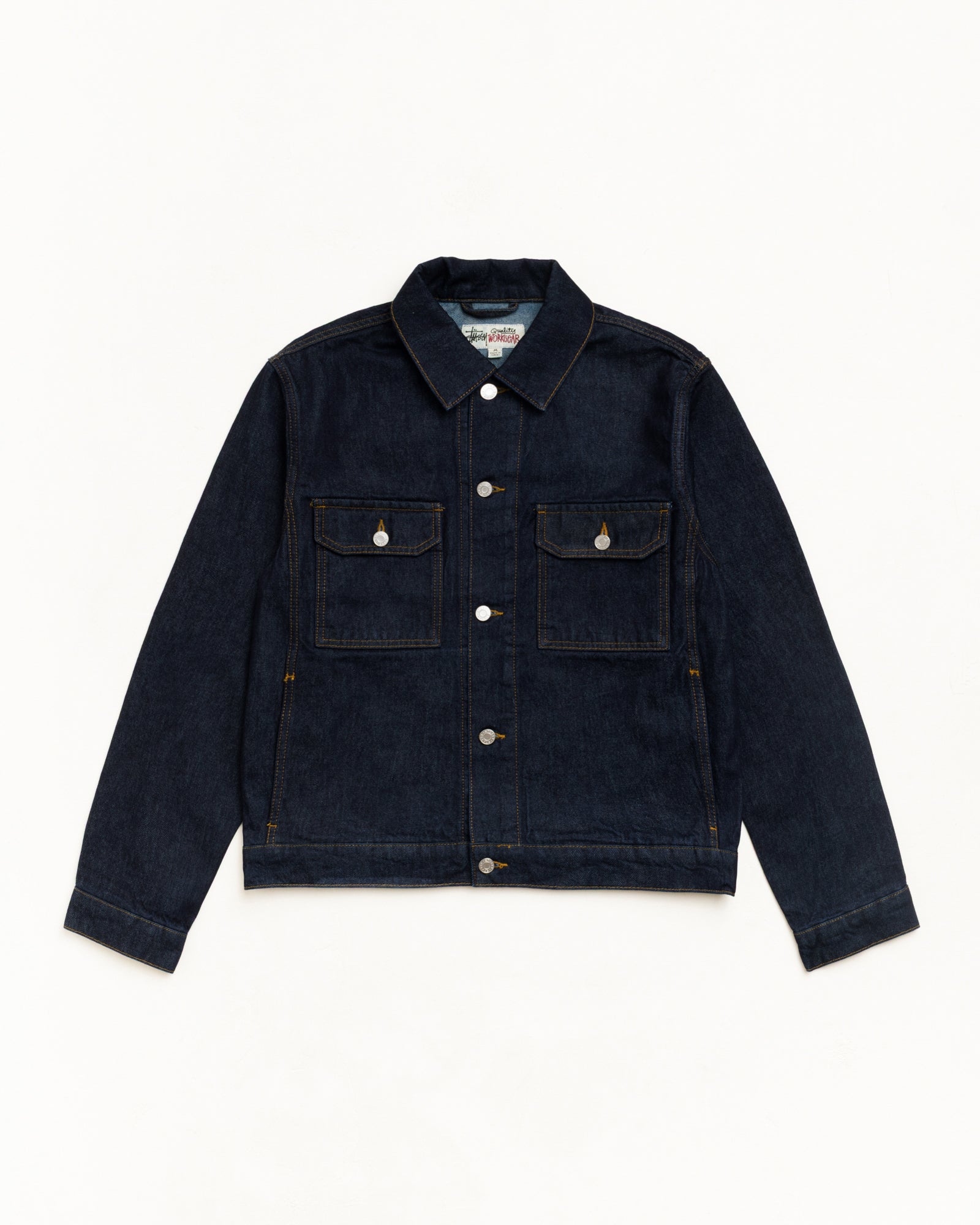 Stüssy 데님 트러커 재킷 린스드 인디고