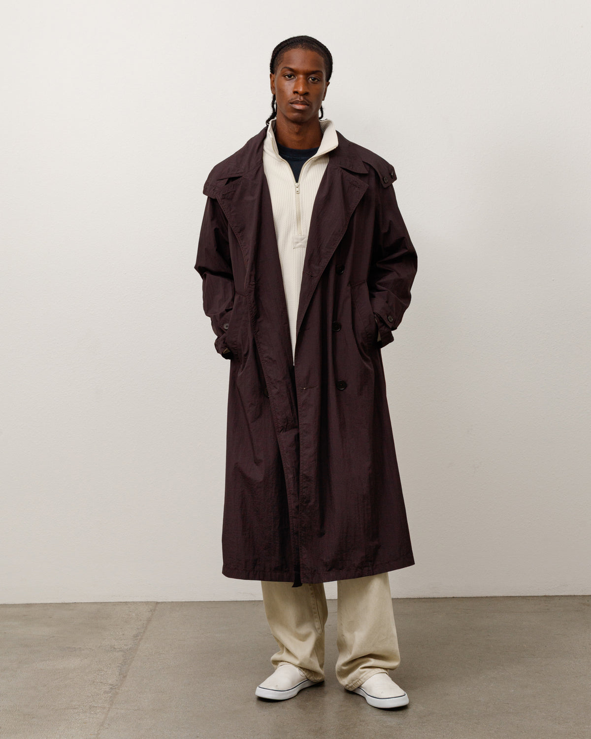 Db Trench Unisex Long Sleeve In Brown