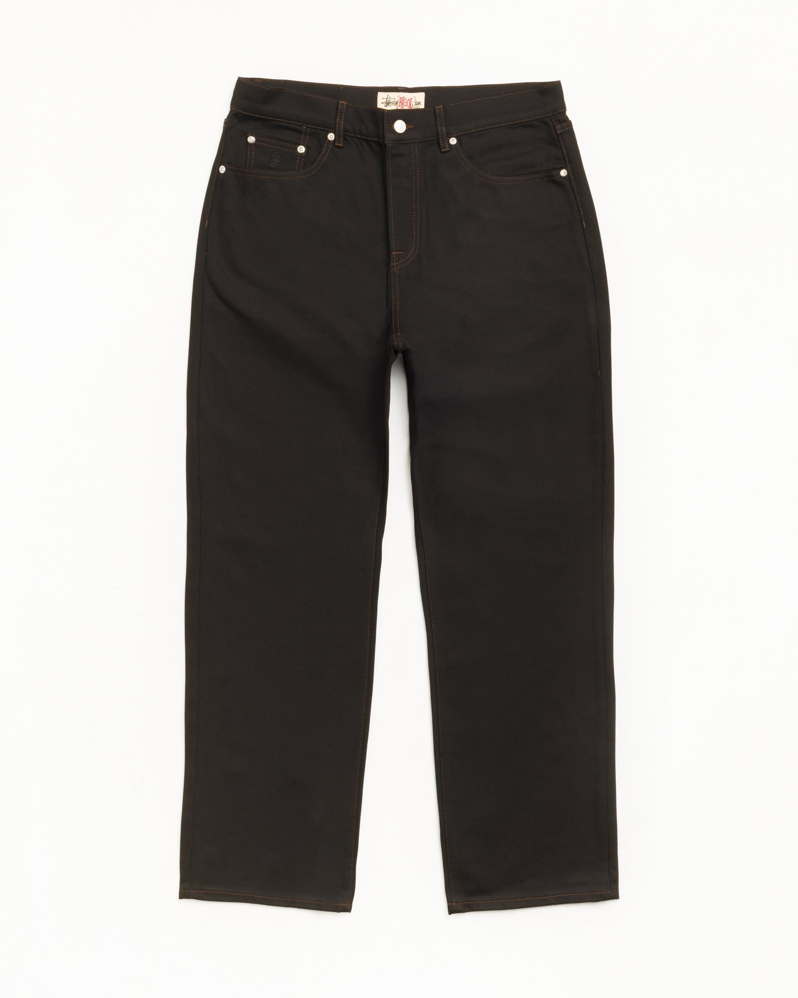 Big Ol' Jean 데님 유니섹스, 로우 블랙 컨트라스트 스티치 컬러