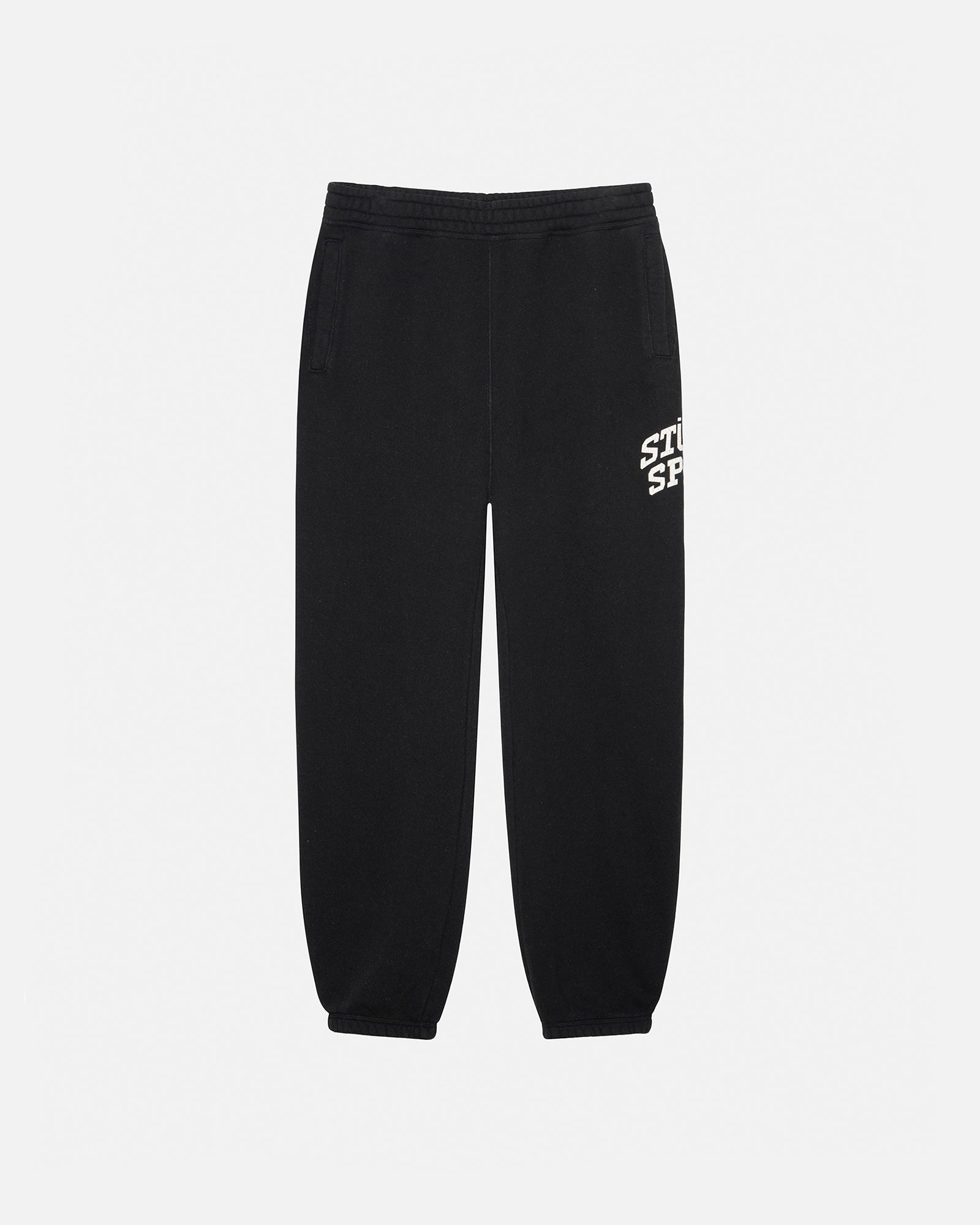 Stüssy Fleece Pant Sport Crackle Washed Black Sweats