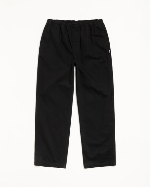 Beach Pant Cotton Twill Mens Pant in Black