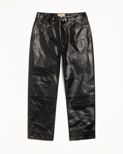 New Classic Jeans Leather Mens Regular In Black