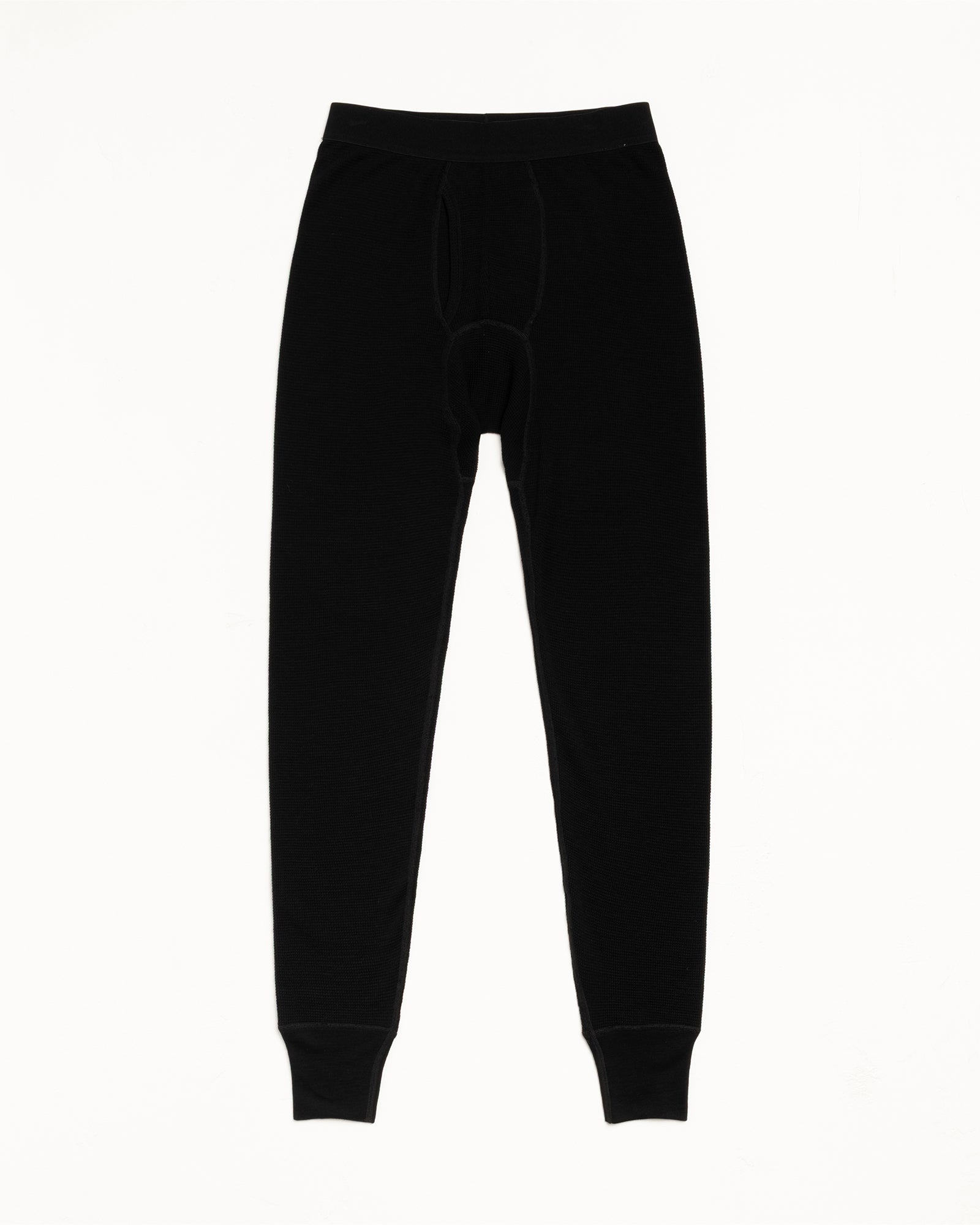 Wool Thermal Bottoms Mens Regular In Black