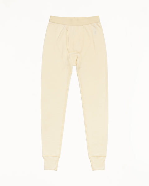 Wool Thermal Bottoms Mens Regular In Ecru