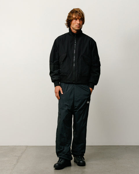Nylon Track Pant Mens Regular In Black