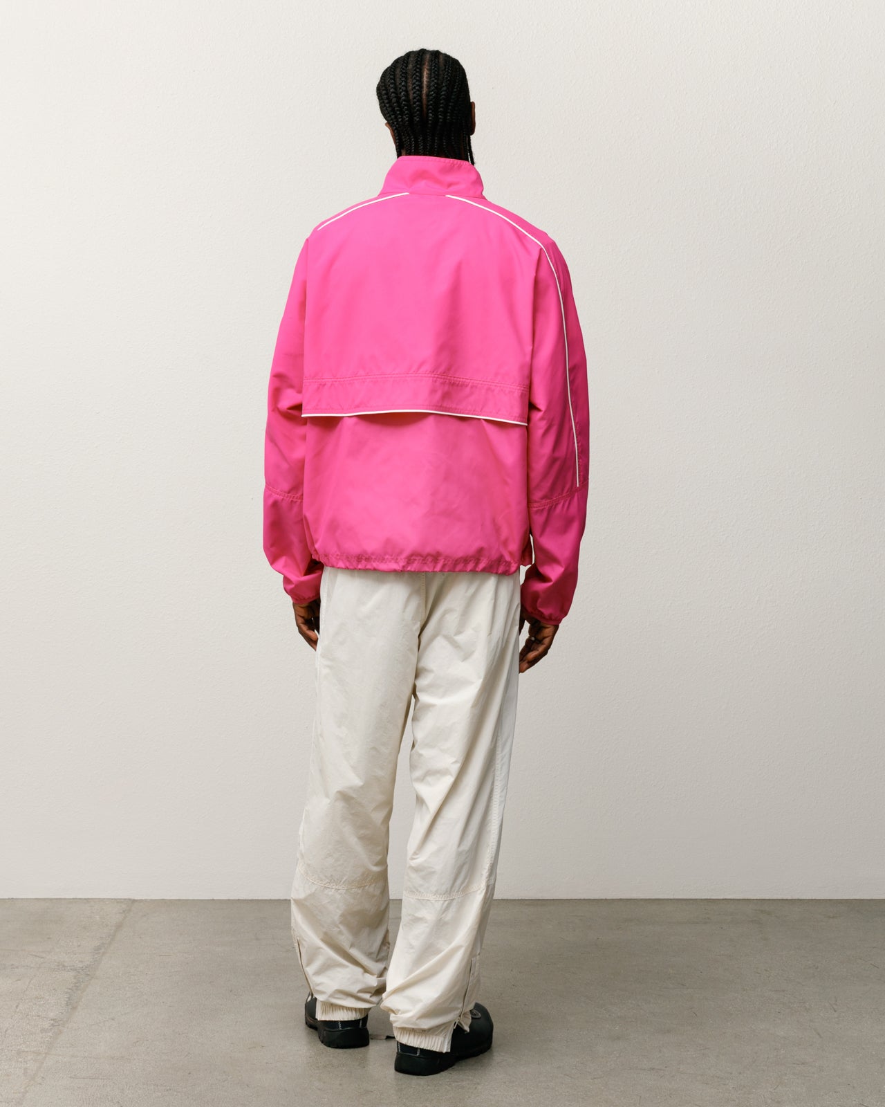 Nylon Track Pant Mens Regular In Bone