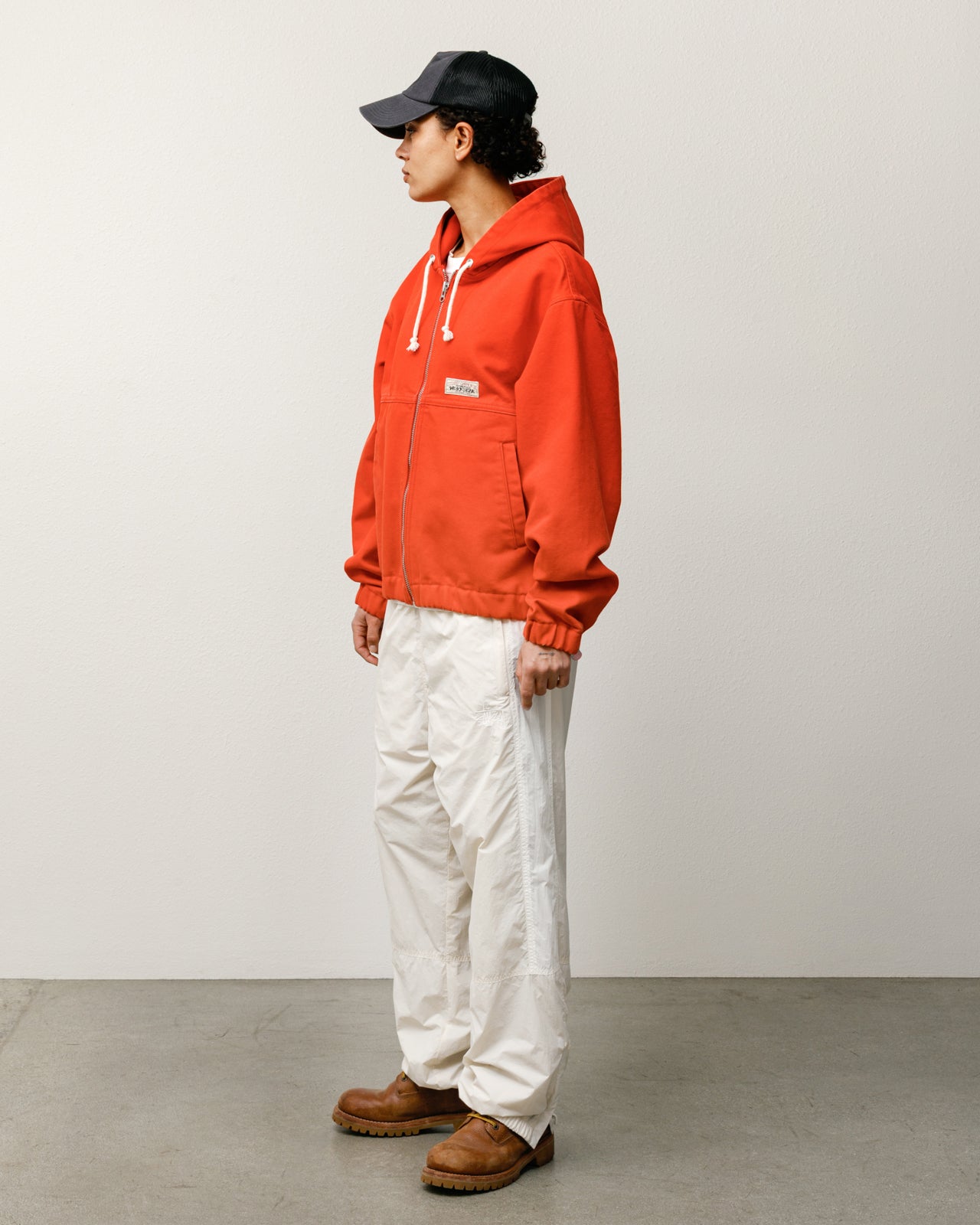 Nylon Track Pant Mens Regular In Bone