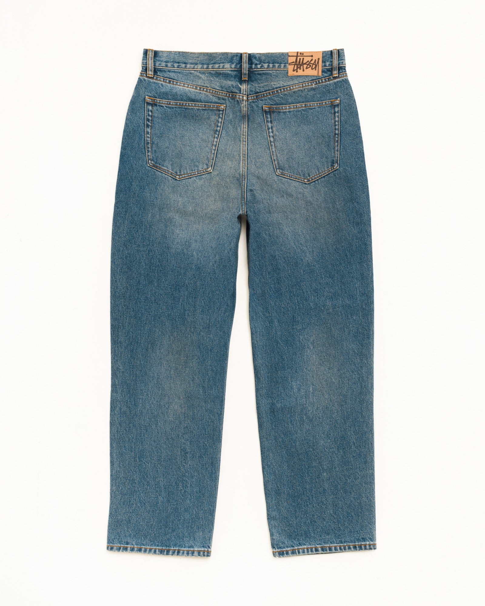 다크 워시 인디고 컬러의 Big Ol' Jean Denim 유니섹스 데님 팬츠
