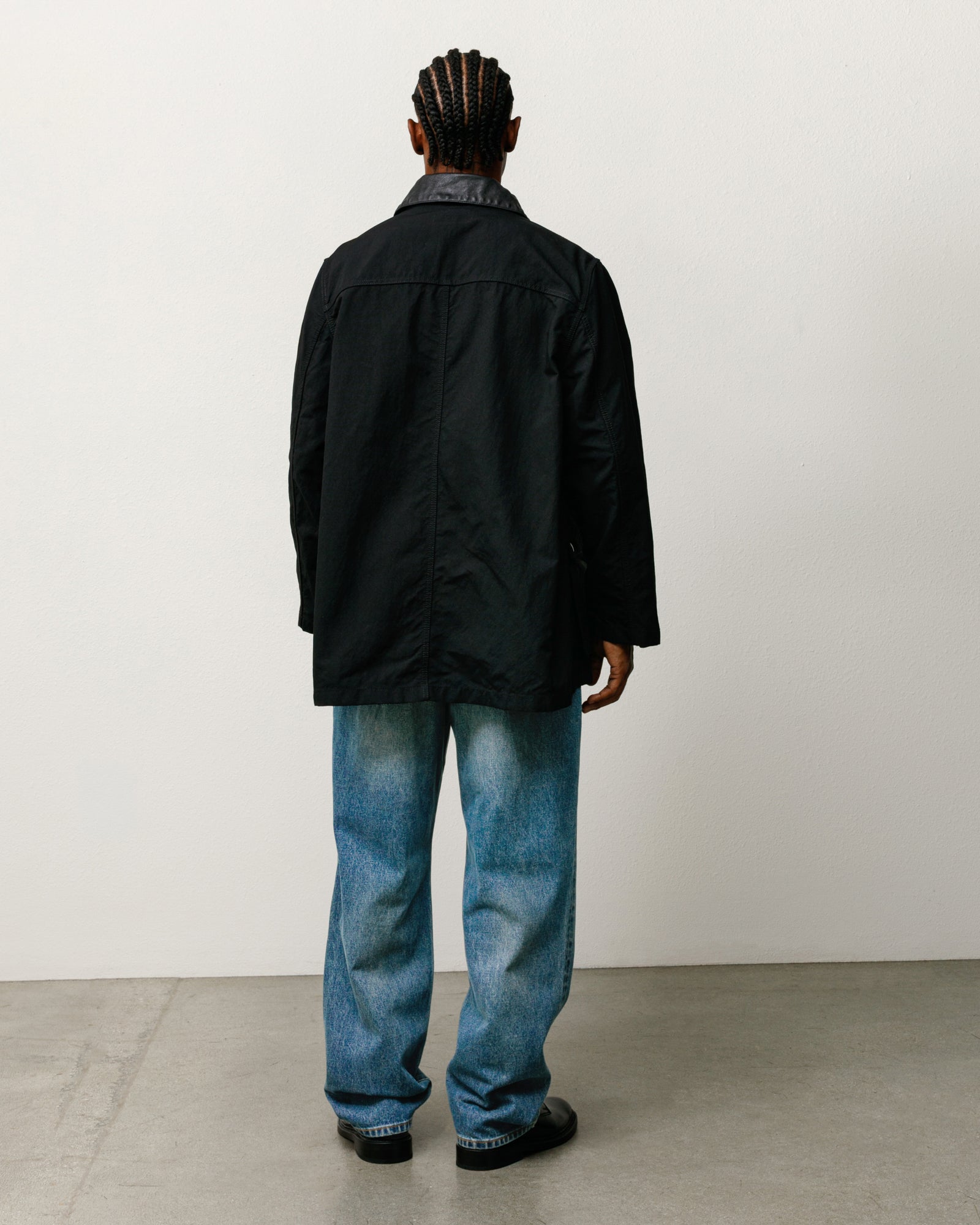 Stüssy Big Ol' 진 데님, 다크 워시 인디고 컬러의 배기 테이퍼드 핏 유니섹스 진