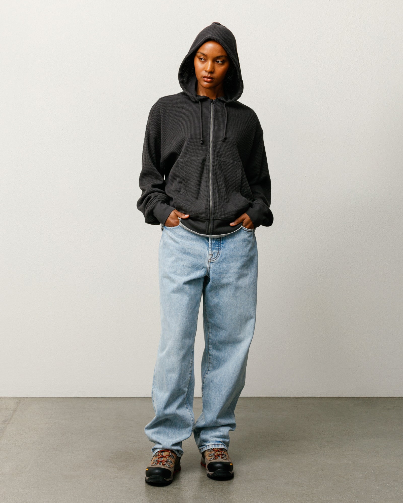 Stüssy Big Ol' Jean 데님, 라이트 워시 인디고 컬러의 유니섹스 배기 테이퍼드 진