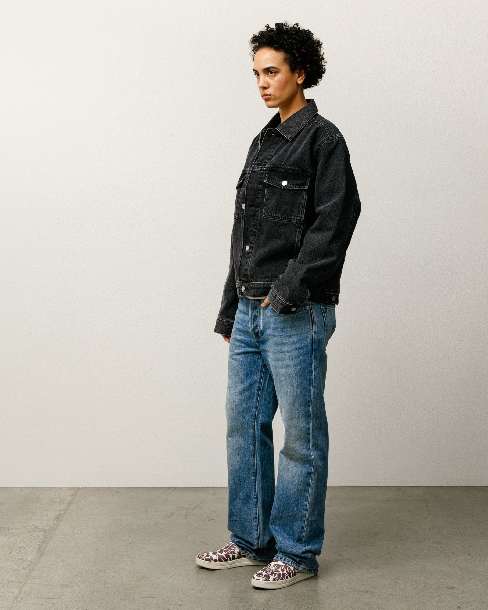 New Slim Jean Denim Mens Regular In Indigo Stone Wash