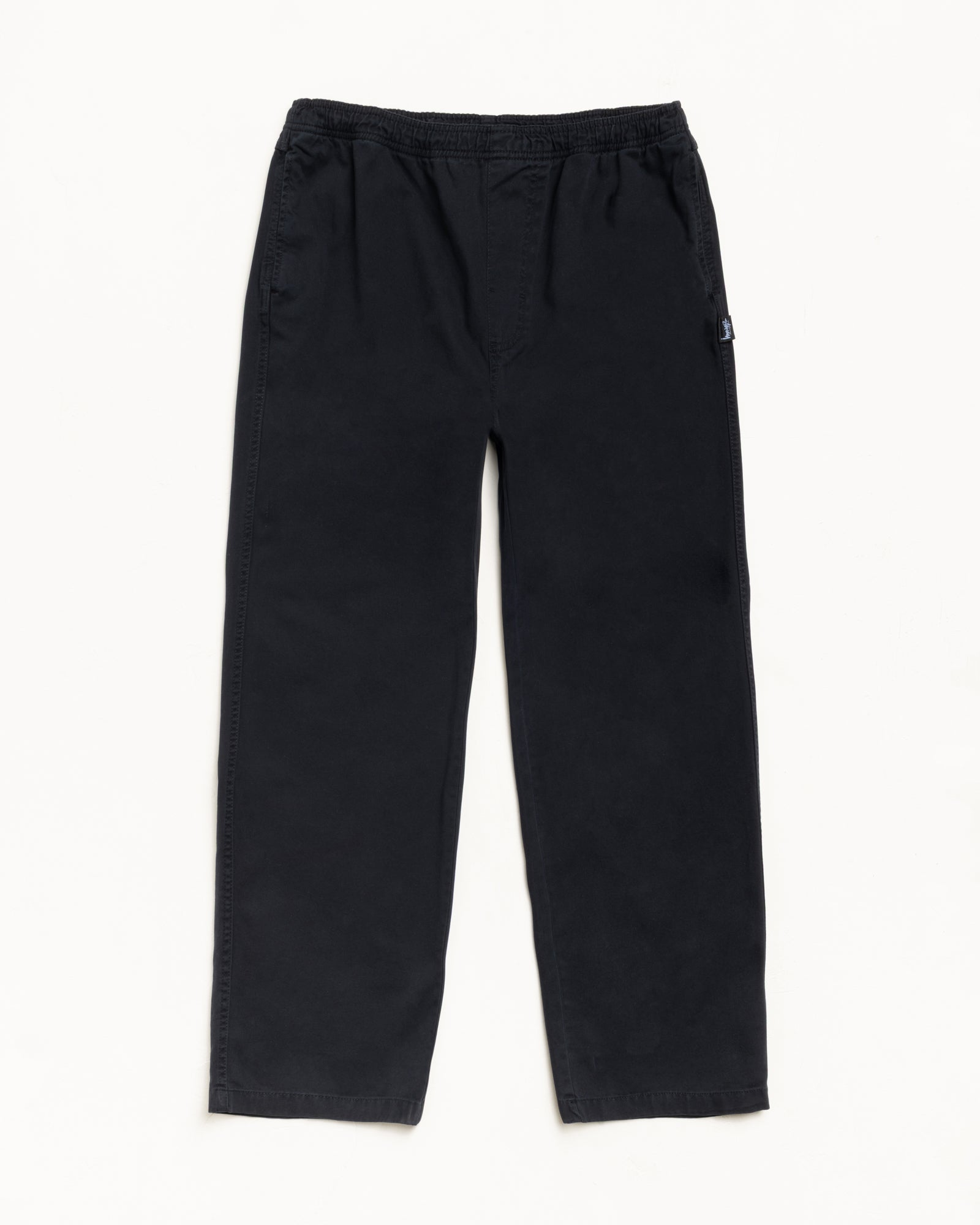 Beach Pant Cotton Twill Mens Regular In Black