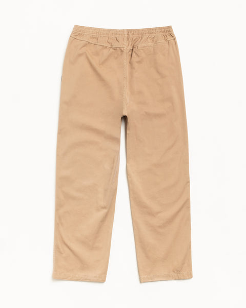 Beach Pant Cotton Twill Unisex In Khaki
