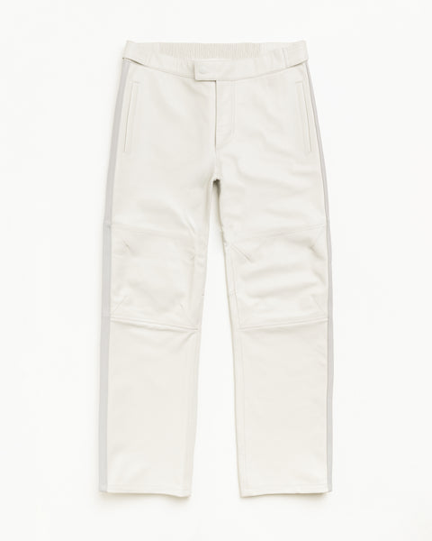 Leather Moto Pants Unisex Regular In Bone