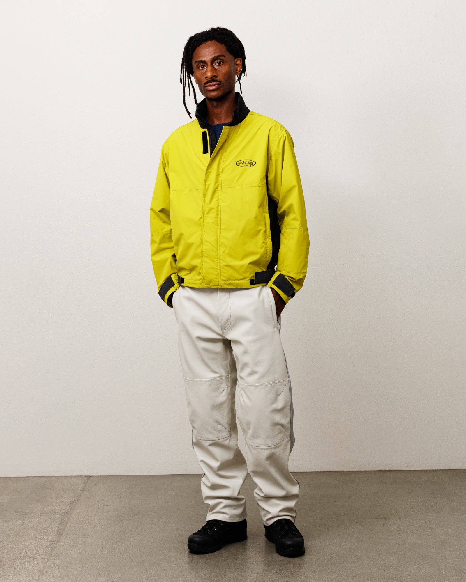 Leather Moto Pants Unisex Regular In Bone