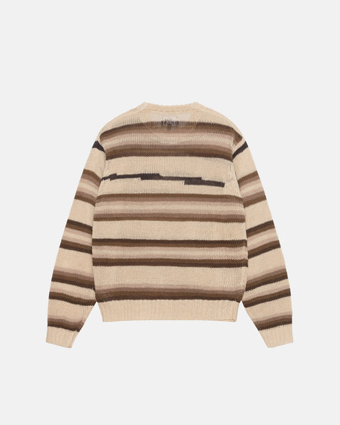 Stüssy Tonal Stripe Linen Sweater Natural Knits