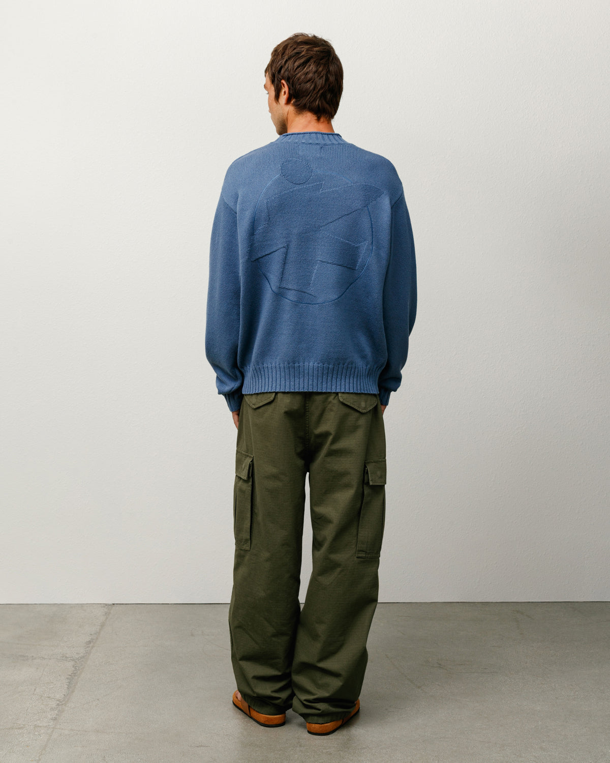 Surfman Mock Sweater – Washed Blue | Sweaters & Knits | Stüssy Korea