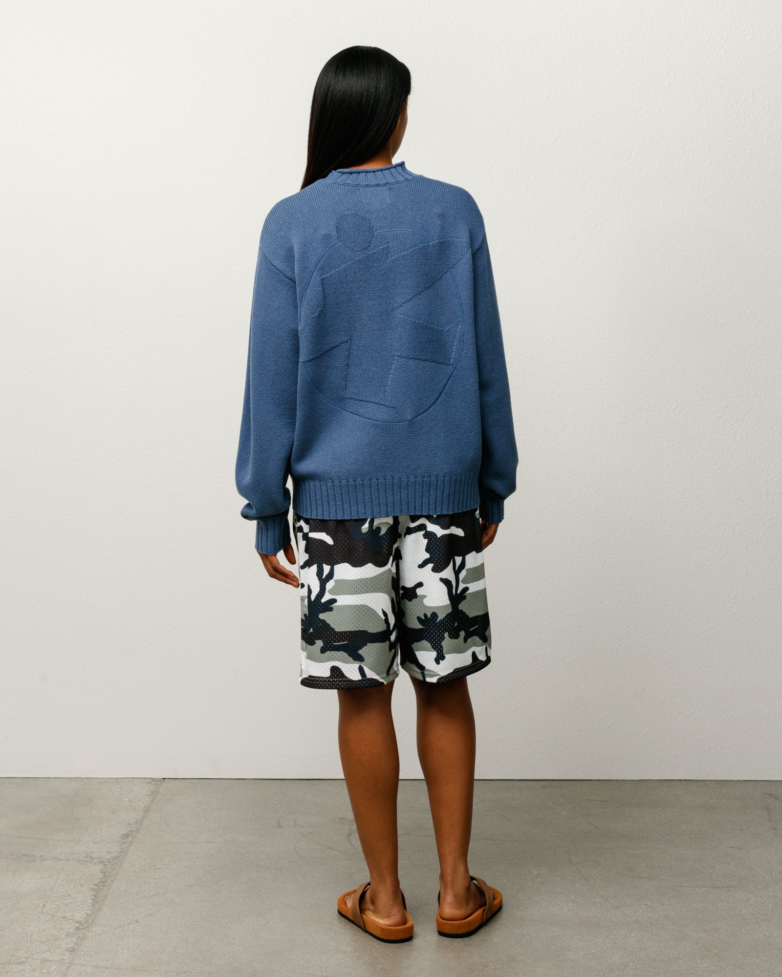 トップス STUSSY SURFMAN MOCK SWEATER m Surfman Mock Sweater – Washed Blue | Sweaters & Knits | Stüssy Korea