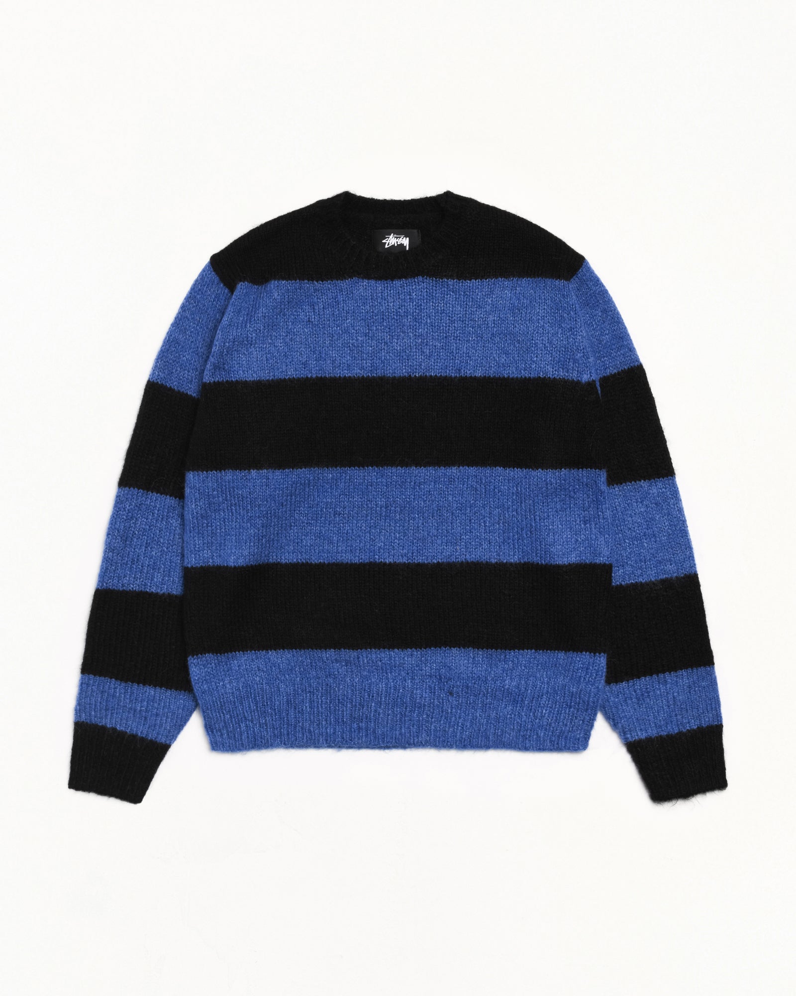 Big Stripe Crew Mens Long Sleeve In Blue