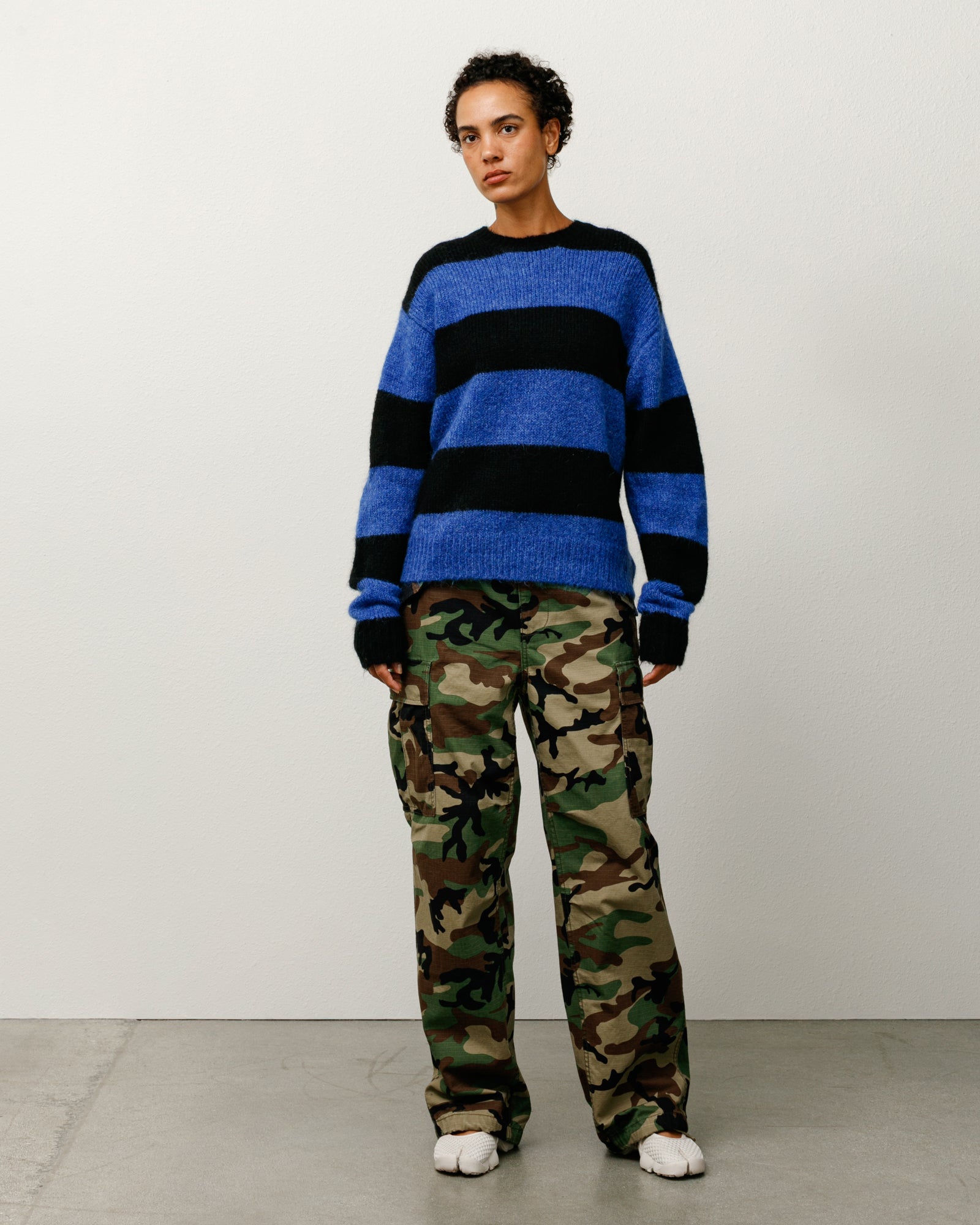 Big Stripe Crew – Blue | Sweaters & Knits | Stüssy Korea