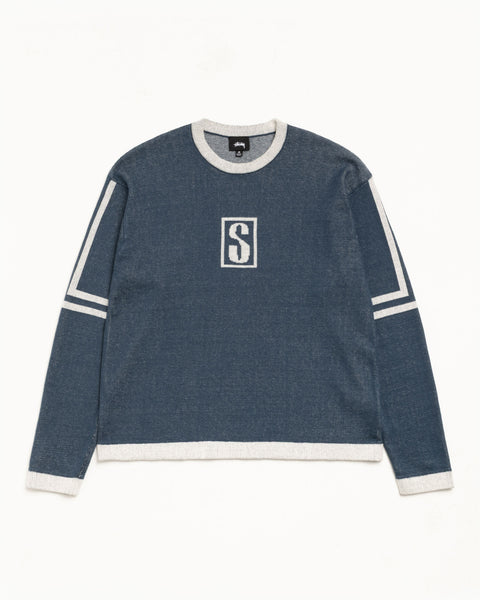 Stussy Alpine Sweater Mens Long Sleeve In Blue