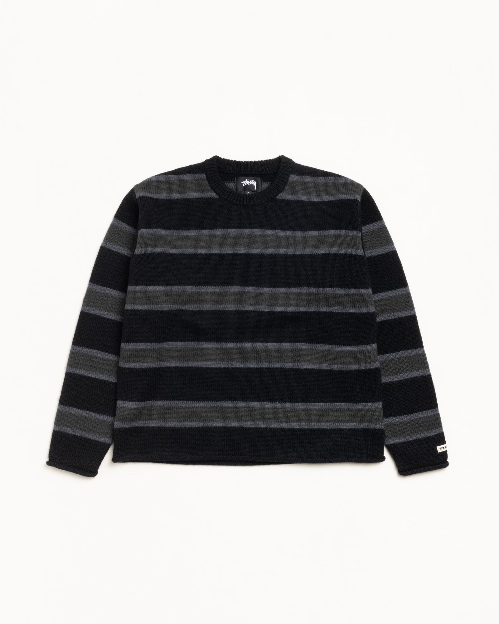Striped Wool Sweater – Black | Tops & Knits | Stüssy Korea
