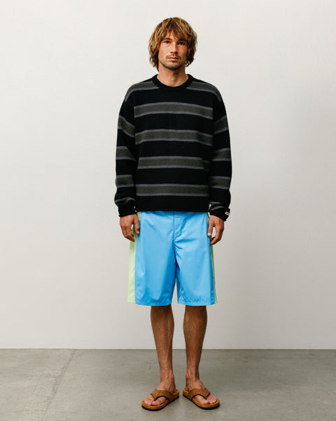 Striped Wool Sweater Mens Long Sleeve In Black