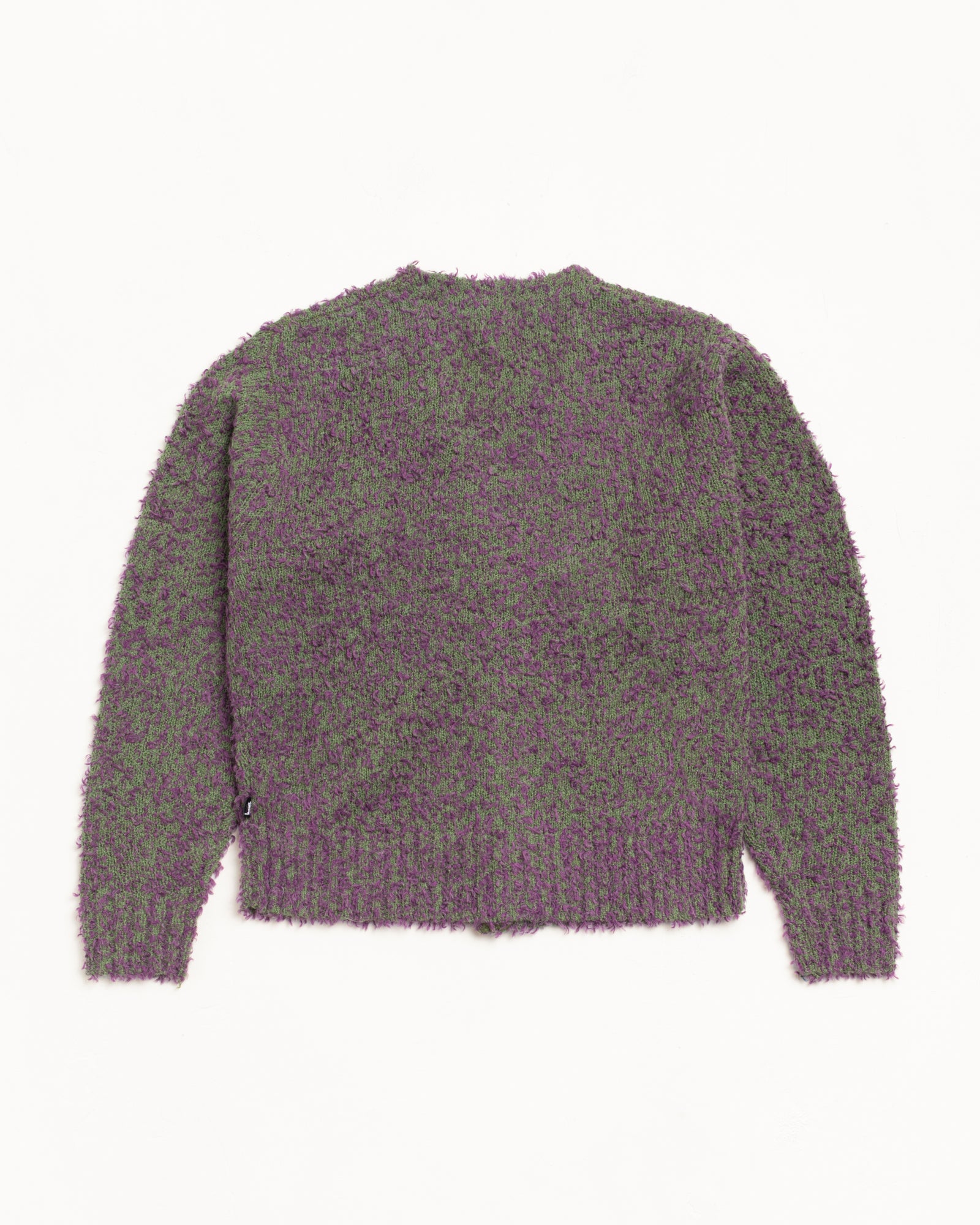 Textured Cardigan Mens Long Sleeve In Purple/green