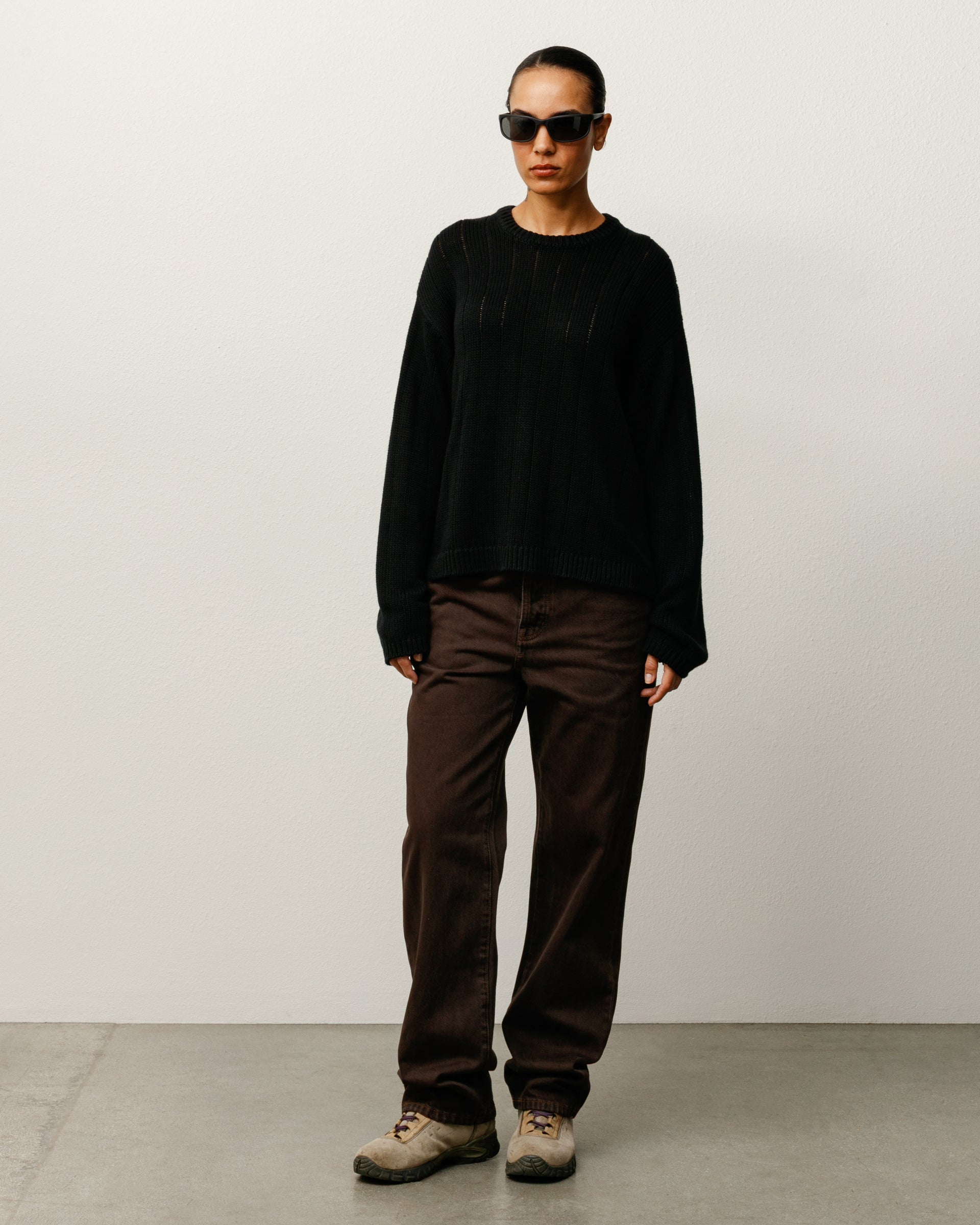 Buana Logo Sweater Mens Long Sleeve In Black