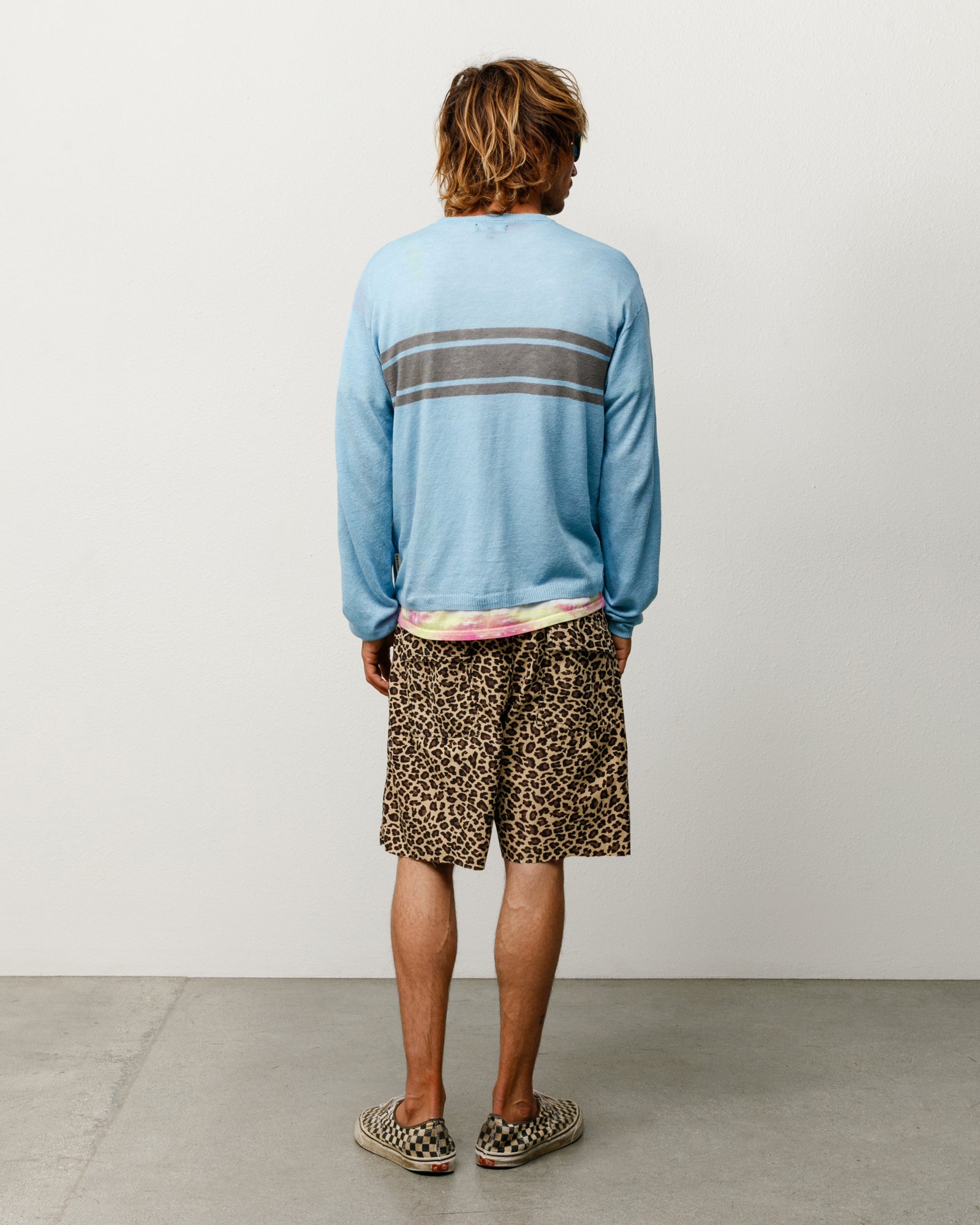 Striped Long Sleeve Sweater Unisex Long Sleeve In Blue