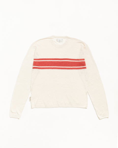 Stüssy 경량 스트라이프 긴소매 스웨터 본 컬러