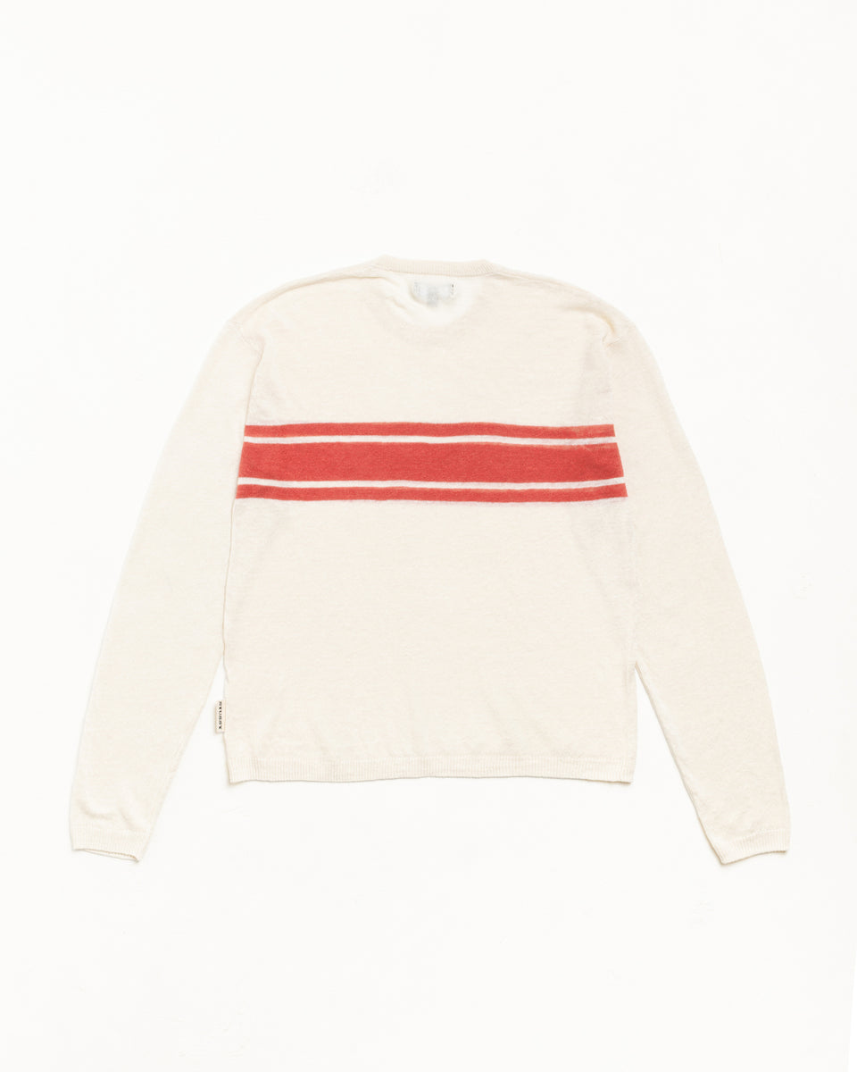 Stüssy 경량 스트라이프 긴소매 스웨터 본 컬러