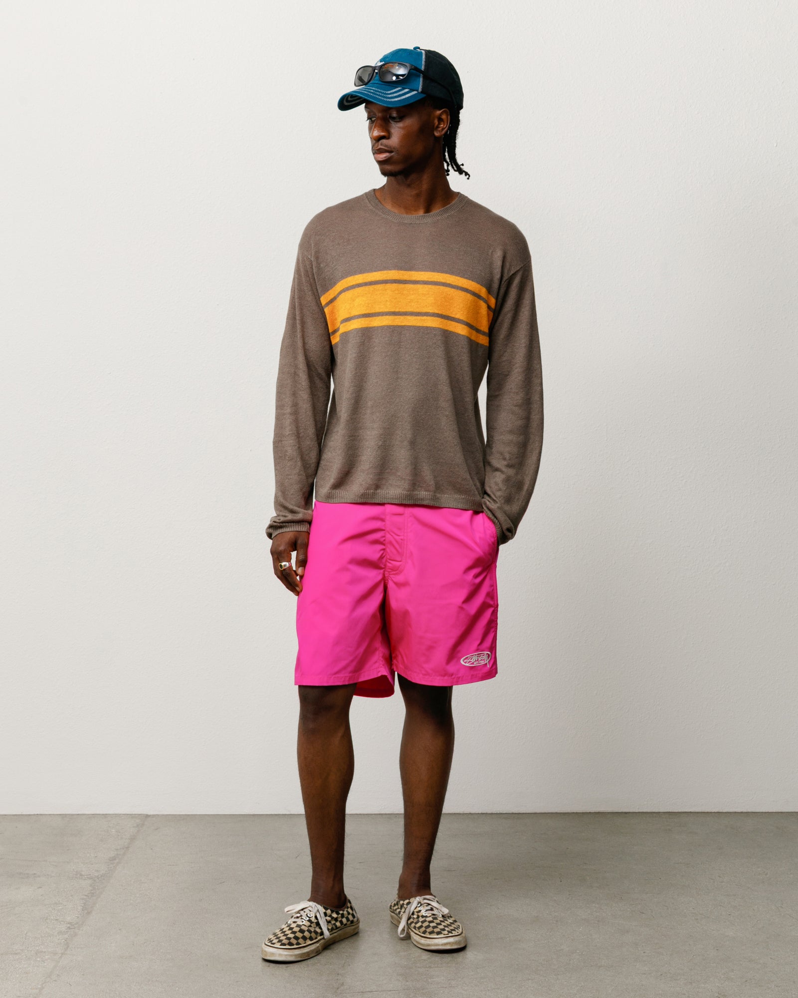 Striped Long Sleeve Sweater Unisex Long Sleeve In Brown