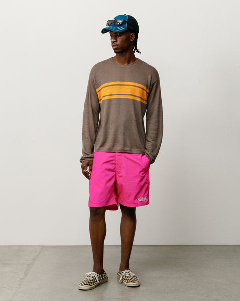 Striped Long Sleeve Sweater Unisex Long Sleeve In Brown