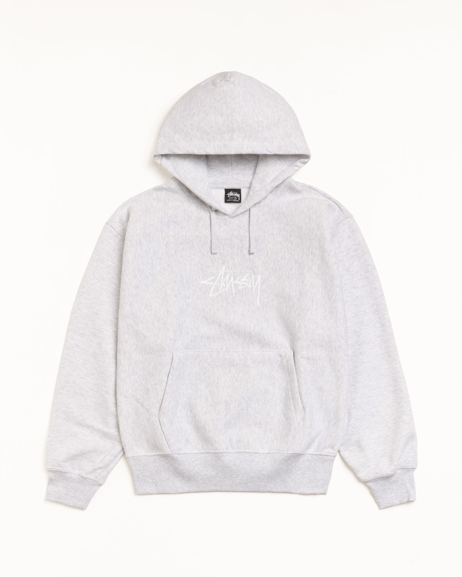 Stock Logo App. Hood Mens Long Sleeve In Ash Heather/white