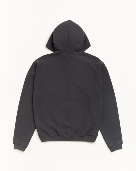 Stüssy 스포츠 집업 후드 유니섹스 긴소매 워시드 블랙