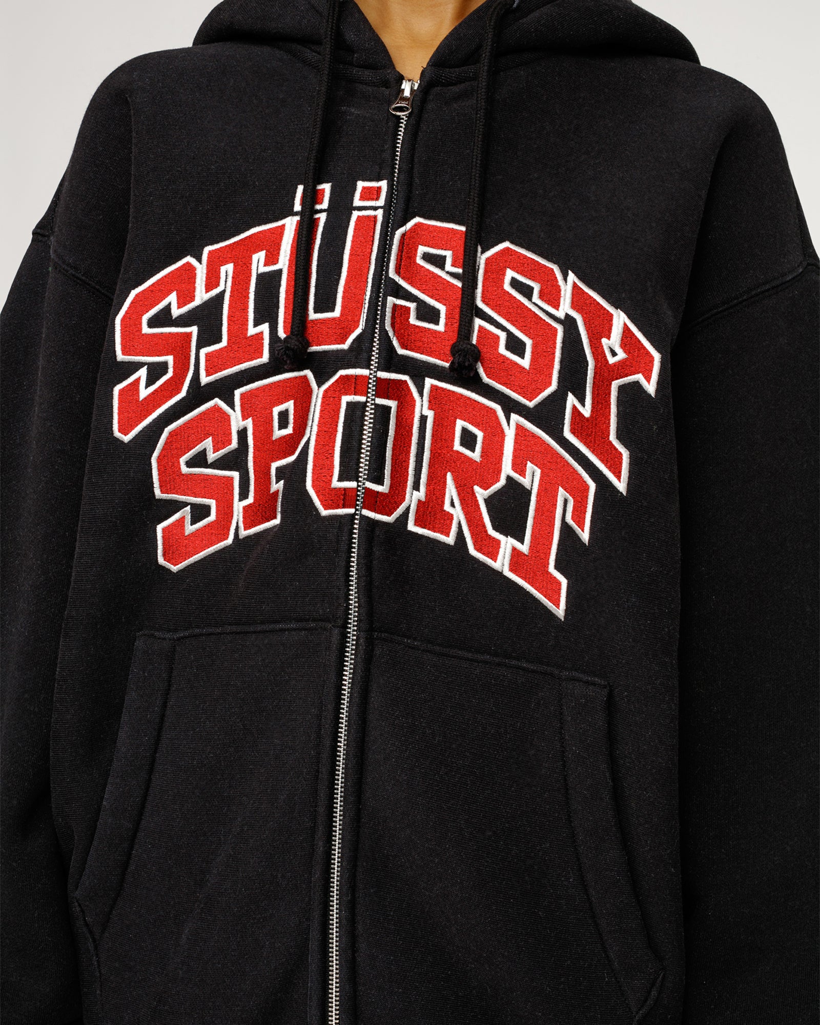 Stüssy Stüssy Sport Zip Hoodie Washed Black Sweats