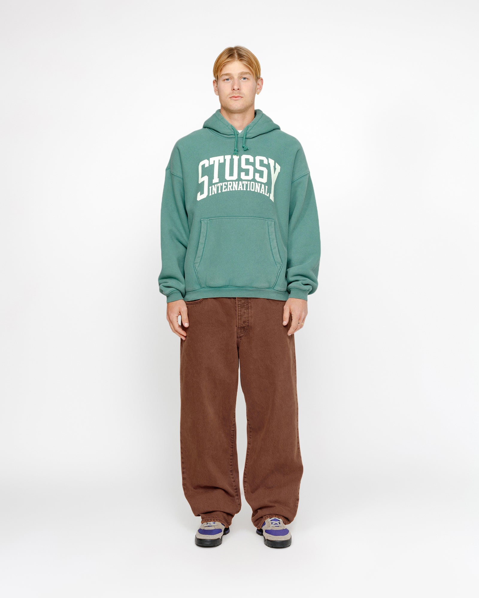 Stüssy Relaxed Hoodie International Teal Sweats